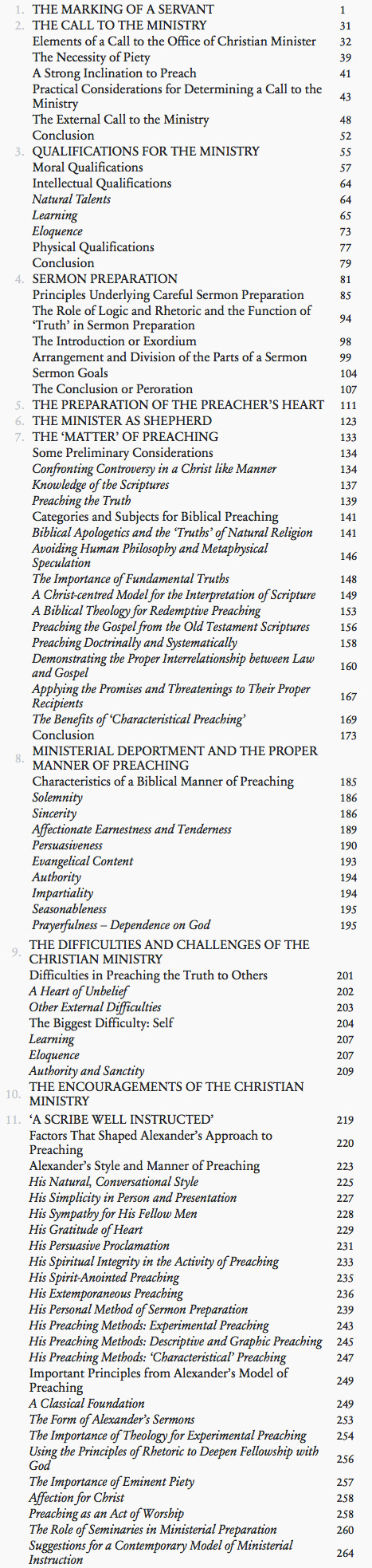 Princeton and Preaching - Table of Contents